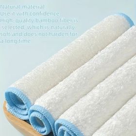 5pcs Of 10 Non-stick Rags, Kitchen Scouring Pads, Bamboo Fiber Brush Dishes, Household Cleaning Wipes, Bamboo Fiber Dishcloths
