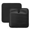 Pot Holders, Heat Resistant to 500°F with Ribbed Soft Anti-Slip Silicone Strips, 100% Cotton 9.06 x 8.98 inch Hot Pads with 2 No-Marks Hooks