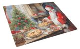 NEW Cookies with Santa Claus Glass Cutting Board Decorative Tempered Glass Kitchen Cutting and Serving Board Large Size Chopping Board