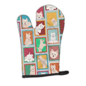 Lots of Westie Oven Mitt Heat Resistant Thick Oven Mitt for Hot Pans and Oven, Kitchen Mitt Protect Hands, Cooking Baking Glove