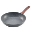 3 Piece Frying Pan Aluminum Skillet Set 9.5 11 12 in Nonstick Pre-Seasoned Grey