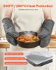 VEVOR Oven Mitts, Mini Oven Mitt Set with Non-Slip Silicone Strips, High Heat Resistant to 500°F