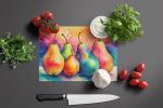NEW Colorful Pears Glass Cutting Board Decorative Tempered Glass Kitchen Cutting and Serving Board Large Size Chopping Board