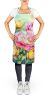 Peonies in Watercolor Apron Cooking Kitchen Server Baking Crafts Gardening for Adult Women Men, Unisex, Large, Multicolor