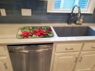 Christmas Poinsettias Dish Drying Mat Absorbent Dish Drying Mat Pad for Kitchen Counter Dish Drainer Mat for Countertop, 14 x 21", Multicolor