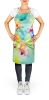 Orchids in Watercolor Apron Cooking Kitchen Server Baking Crafts Gardening for Adult Women Men, Unisex, Large, Multicolor