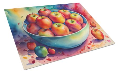 NEW Colorful Apples Glass Cutting Board Decorative Tempered Glass Kitchen Cutting and Serving Board Large Size Chopping Board (Default: Default)
